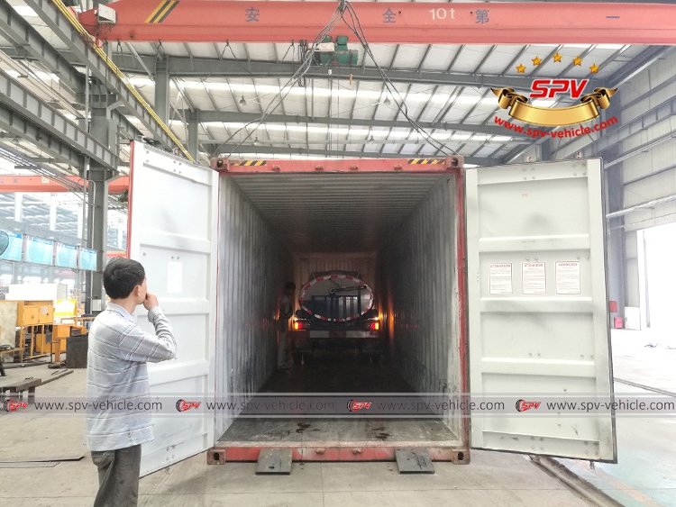 To Saint Kitts and Nevis - Water Truck inside the Container